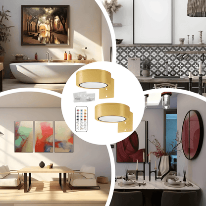 LUXE DUO – Smart LED Vägglampa 2-pack, Magnetfäste & Fjärrkontroll