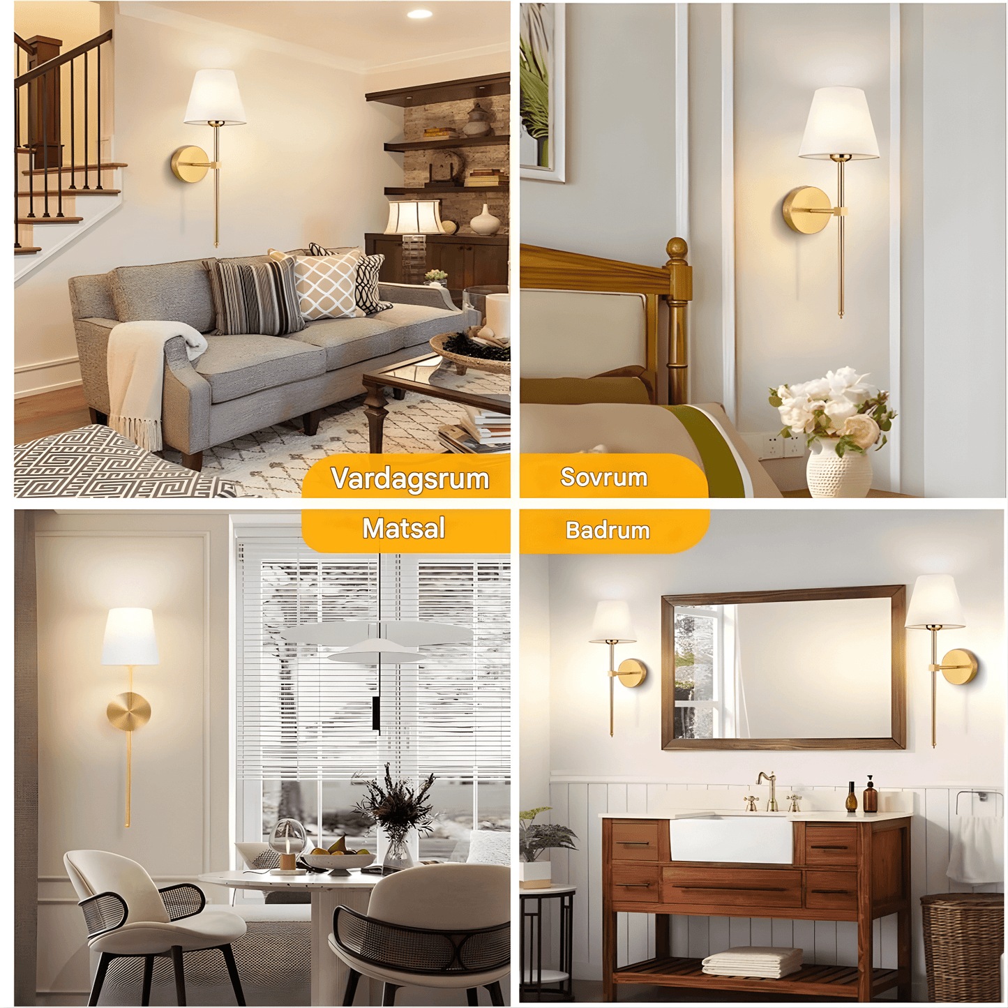 AMARA – Trådlös Vägglampa med Uppladdningsbart Batteri, Dimbart RGB-Ljus & Fjärrkontroll