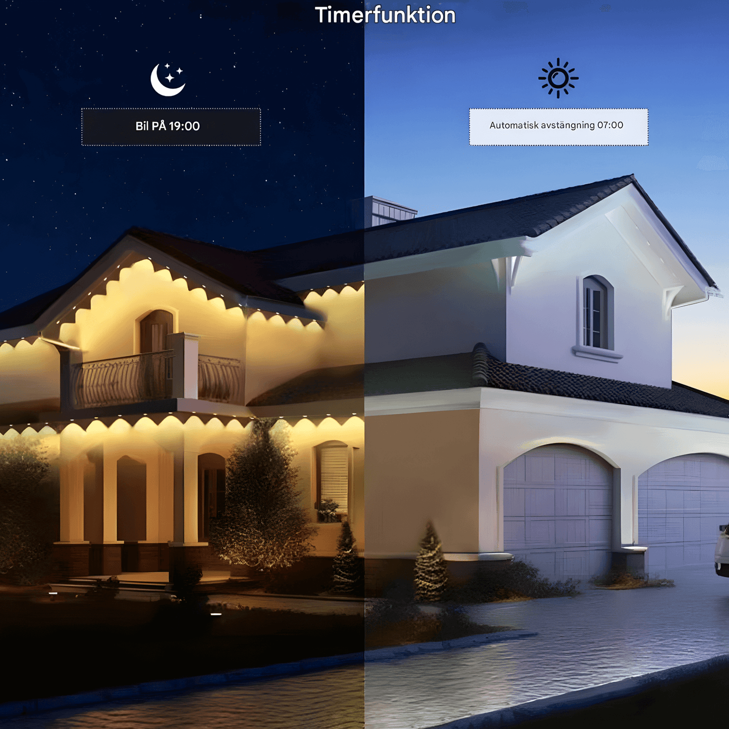 INFINITY LINE – Vattentålig 15 Meter LED-ljusslinga för Utomhusbruk med Appstyrning, 54 Scenlägen