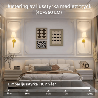 AMARA – Trådlös Vägglampa med Uppladdningsbart Batteri, Dimbart RGB-Ljus & Fjärrkontroll