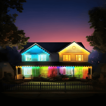 INFINITY LINE – Vattentålig 15 Meter LED-ljusslinga för Utomhusbruk med Appstyrning, 54 Scenlägen