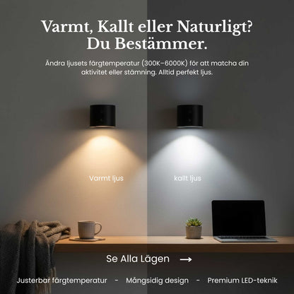 NordGlow – Magnetisk Dubbel LED-Vägglampa
