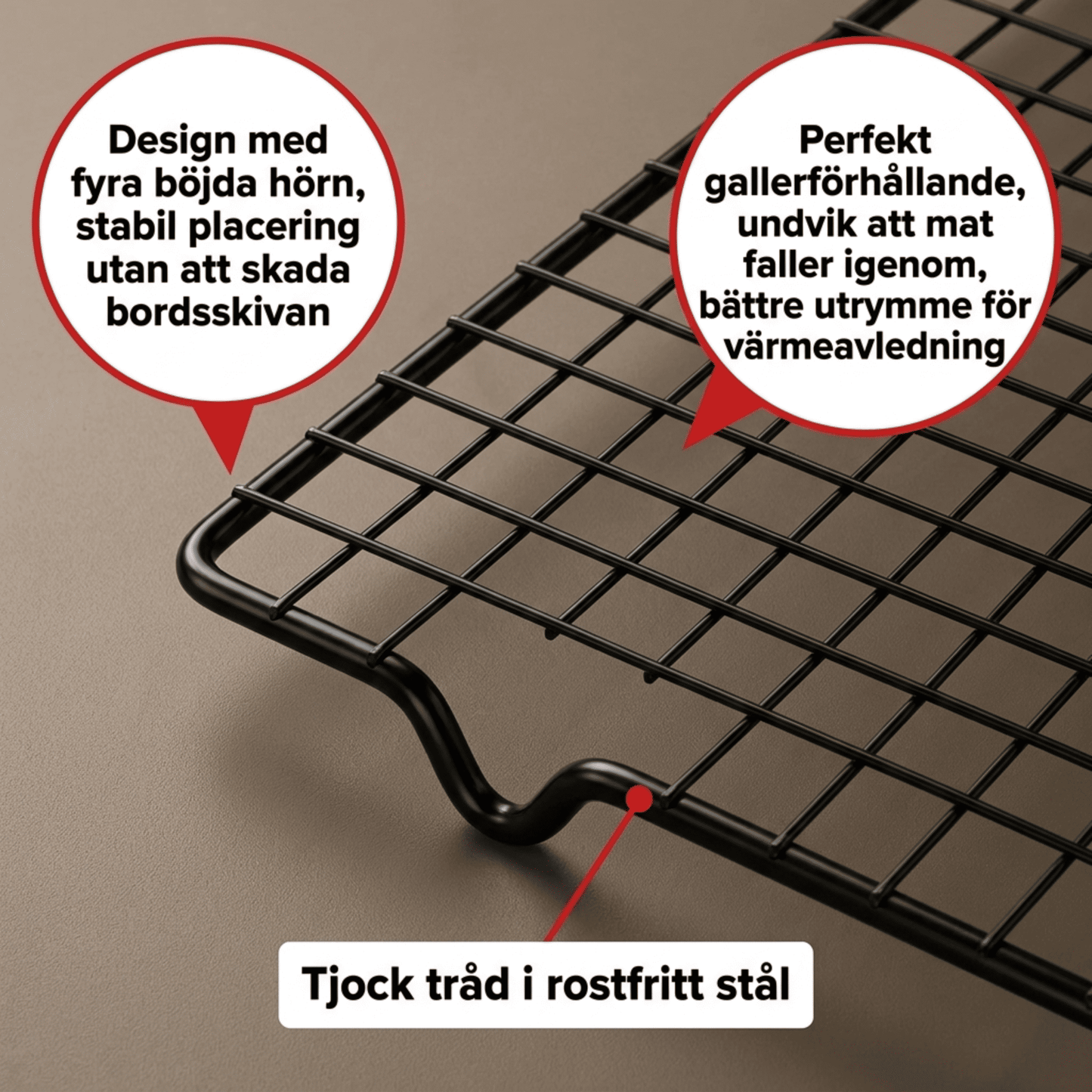 CLAES – Kylgaller i Rostfritt Stål för Bakning, Bröd, Kakor och BBQ