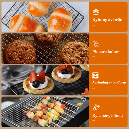 CLAES – Kylgaller i Rostfritt Stål för Bakning, Bröd, Kakor och BBQ