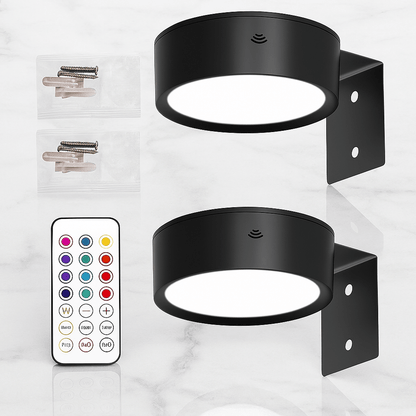 LUXE DUO – Smart LED Vägglampa 2-pack, Magnetfäste & Fjärrkontroll