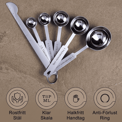 EILERT – Mätmuggar och Mätskedar i Rostfritt Stål för Bakning och Matlagning