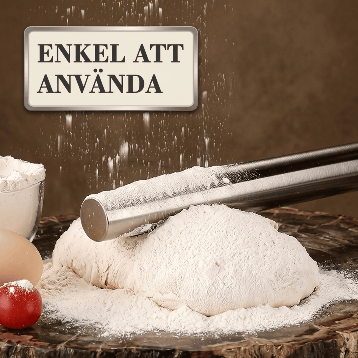 ELDAR – Kavel i Rostfritt Stål för Deg, Pizza, Pasta och Bakverk