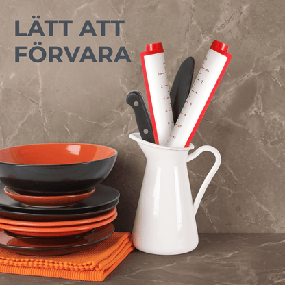 HELGE – Silikonbakmatta med Måttmarkeringar för Deg, Pizza och Bakverk – Flera Storlekar
