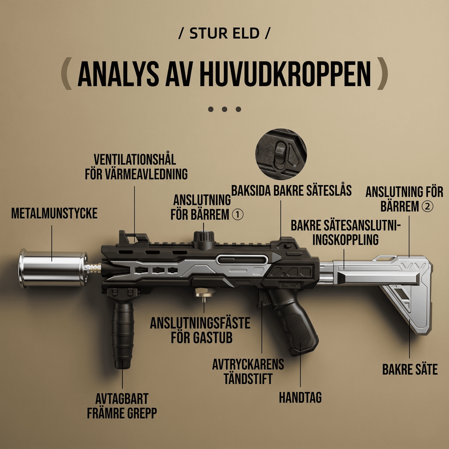 KALLE – Butanbrännare med 5,8 cm Munstycke och Justerbar Låga