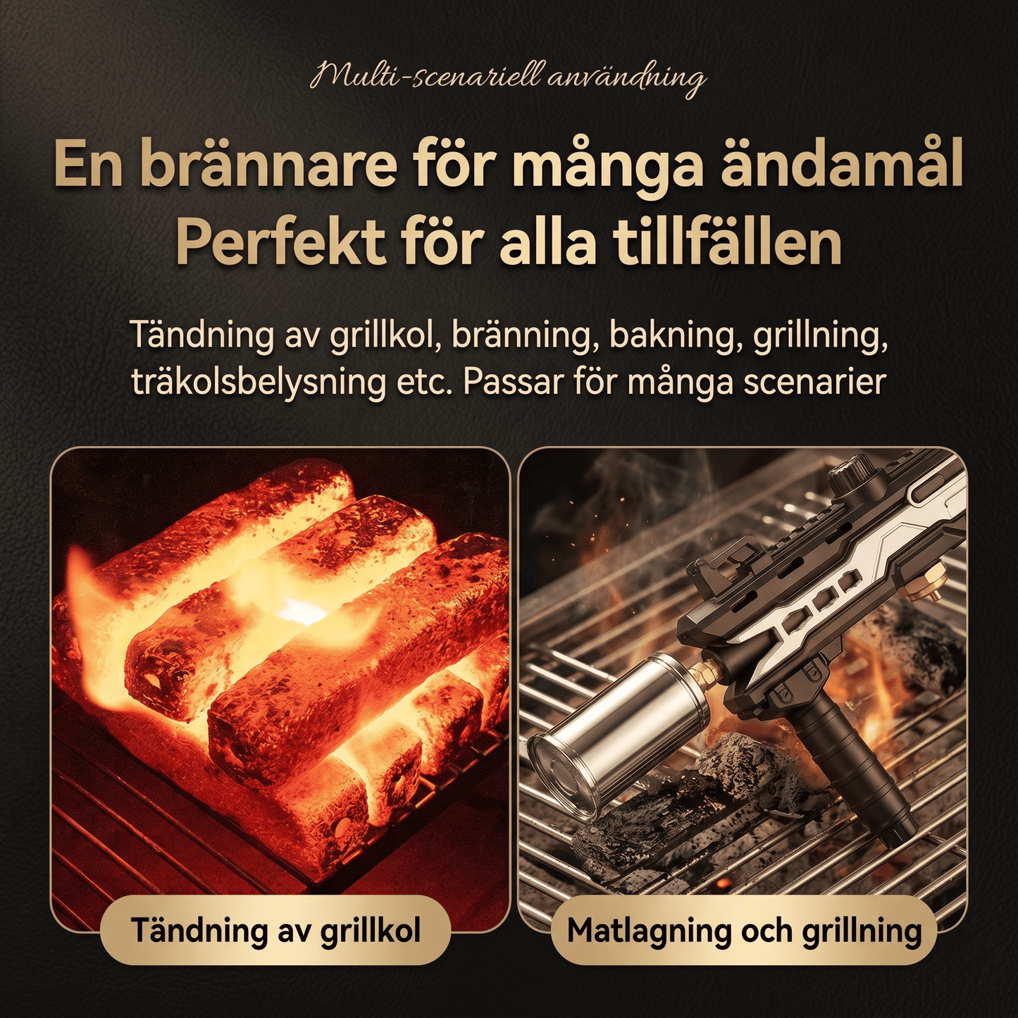KALLE – Butanbrännare med 5,8 cm Munstycke och Justerbar Låga