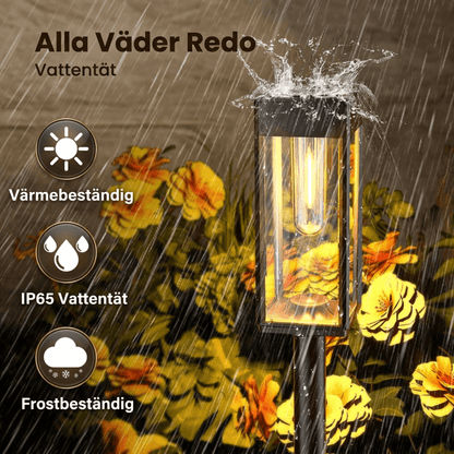 LORENTZ – Retroinspirerad Soldriven Gånglampa med Varm Vit Glödtrådslys LED – Automatisk Dag/Natt-sensor