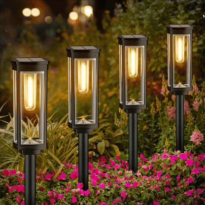 LORENTZ – Retroinspirerad Soldriven Gånglampa med Varm Vit Glödtrådslys LED – Automatisk Dag/Natt-sensor