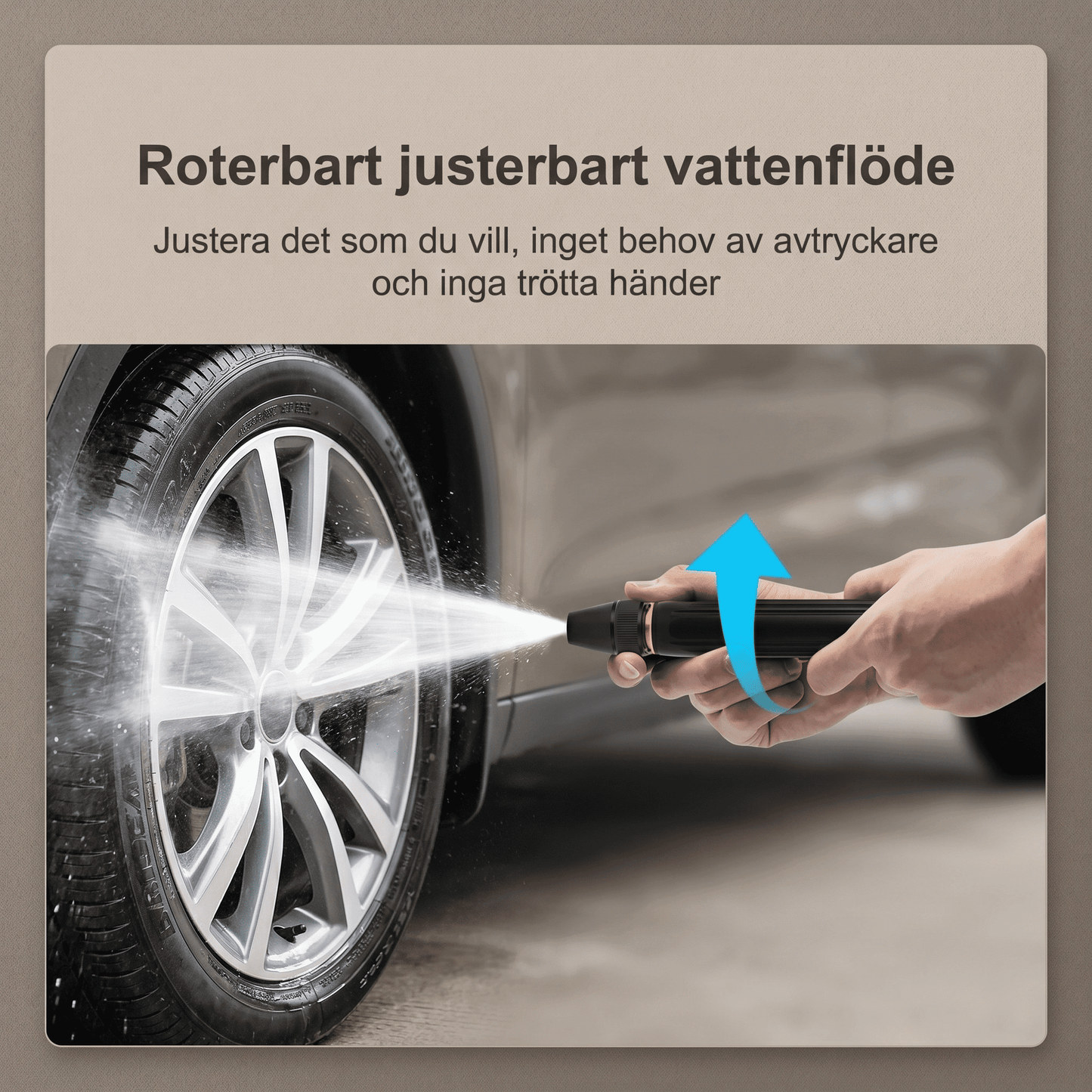 NJAL – Justerbar Högtrycks Trädgårdsspruta med Roterbart Munstycke
