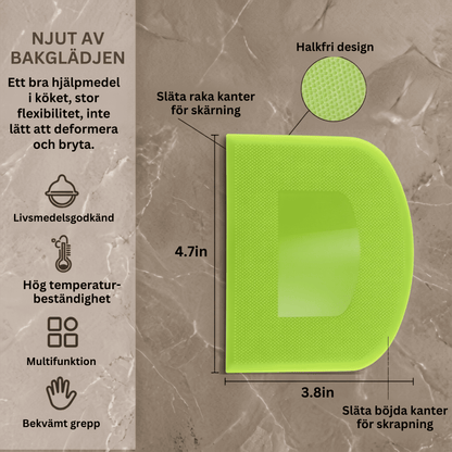 URBAN – 2-pack Degskrapa i Livsmedelsgodkänd Plast för Bröddeg, Bakning och Köksarbete