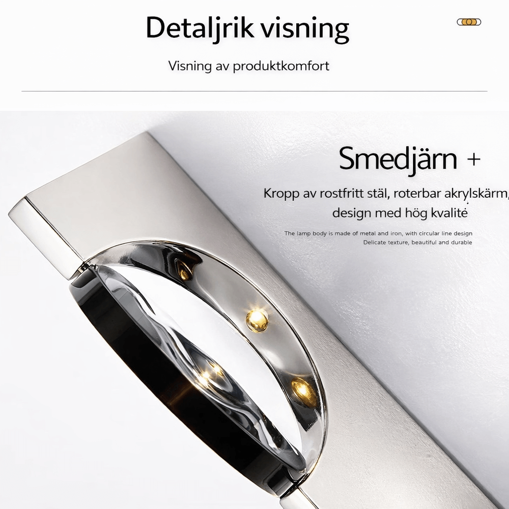 VALI – Modern LED Vägglampa i Rostfritt Stål med Skulpturalt Ljusspel för Sovrum, Hall & Vardagsrum