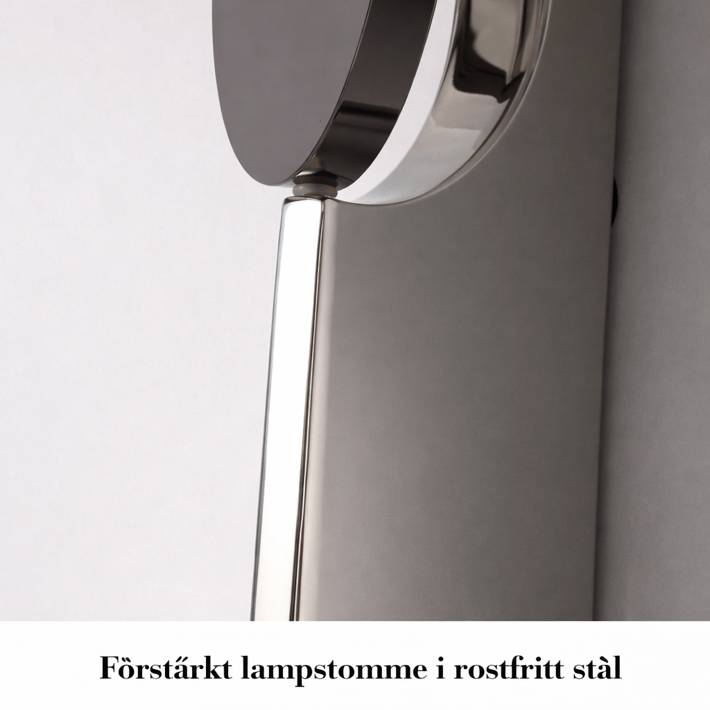VALI – Modern LED Vägglampa i Rostfritt Stål med Skulpturalt Ljusspel för Sovrum, Hall & Vardagsrum