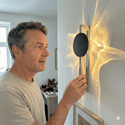 VALI – Modern LED Vägglampa i Rostfritt Stål med Skulpturalt Ljusspel för Sovrum, Hall & Vardagsrum