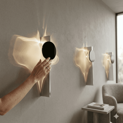 VALI – Modern LED Vägglampa i Rostfritt Stål med Skulpturalt Ljusspel för Sovrum, Hall & Vardagsrum