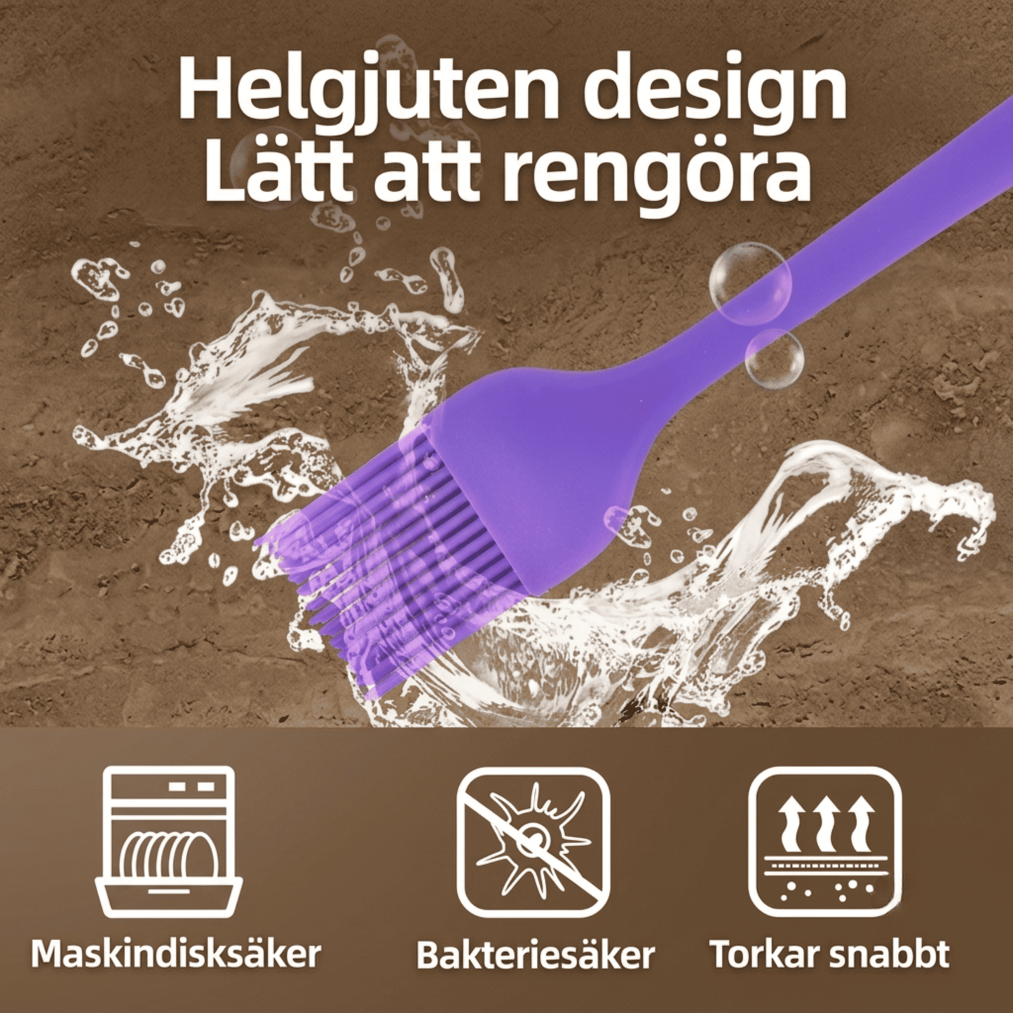 VIKTOR – Silikonpensel för BBQ, Bakning och Grillning – Värmetålig, BPA-fri och Diskmaskinssäker